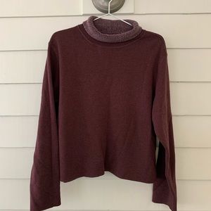 Vintage Reversible Eddie Bauer Pullover Mock Neck Sweatshirt / Size Large